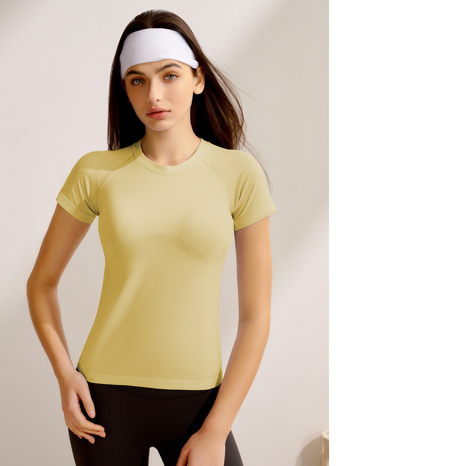 New Women’s Short-Sleeve Yoga Top, Professional Pilates Training, Quick-Dry Running & Fitness Yoga Apparel