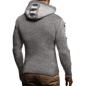 Men's Hooded Knitted Cardigan Jacket