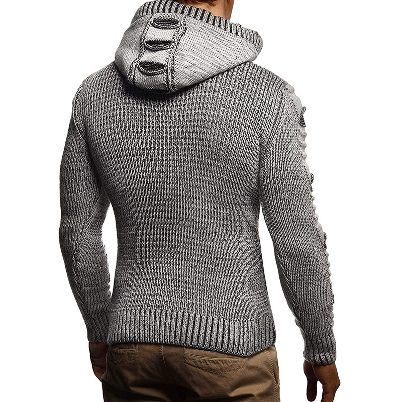 Men’s Hooded Knitted Cardigan Jacket